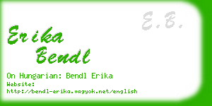 erika bendl business card